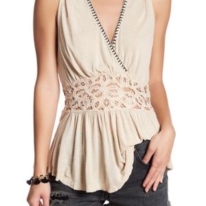 BNWT Free People Megan Peplum Tank Top